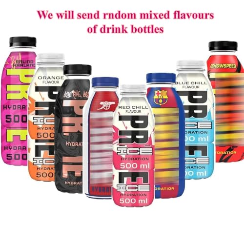 Orange Chill Ice,Erling Haaland,Blue Chill Ice,Barcellona,Red Chill Ice,ISHOWSPEED,Future Freeze Hydration Drink Bottles 500ml - Random Mixed Flavours of Refreshing Drink (6 x Bottles)