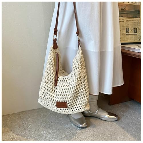 Bohemia Straw Beach Bag Women Macrame Crossbody Purse Shoulder Tote Bag Travel Summer Beach Bag Top-handle Hobo Bags 20254