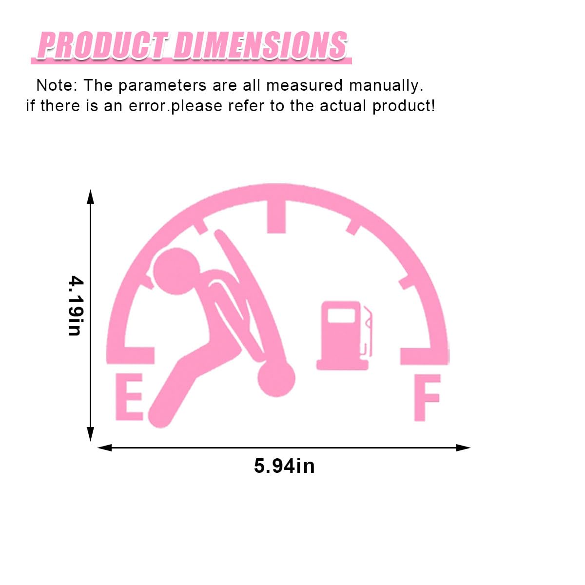 YoRise Funny Car Stickers Waterproof Vinyl Car Fuel Gage Empty Sticker High Gas Consumption Automotive Decals Automotive Exterior — view 2