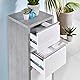 Schildmeyer Bello Midischrank 140909, steingrau/weiß glanz, 34,5 / 33 / 97 cm,