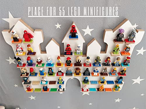 Kinderzimmer Regal für 55 minifiguren aufbewahrung, Spielzeug aufbewahrung in Form Einer Ritterburg, Kinder schaukasten… – Bild 3