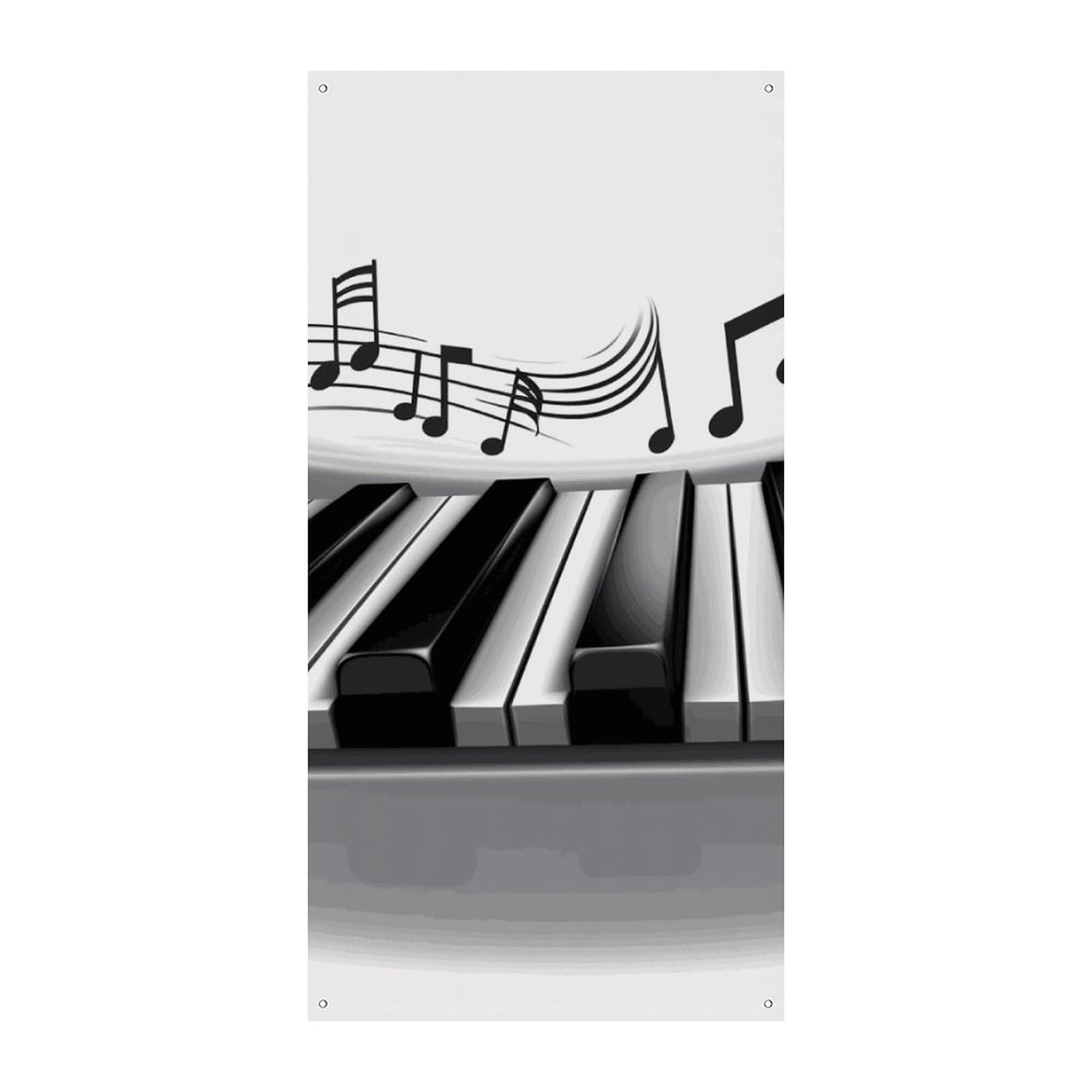 Bannière de porte piano en toile haut de gamme de 178x90 cm de qualité