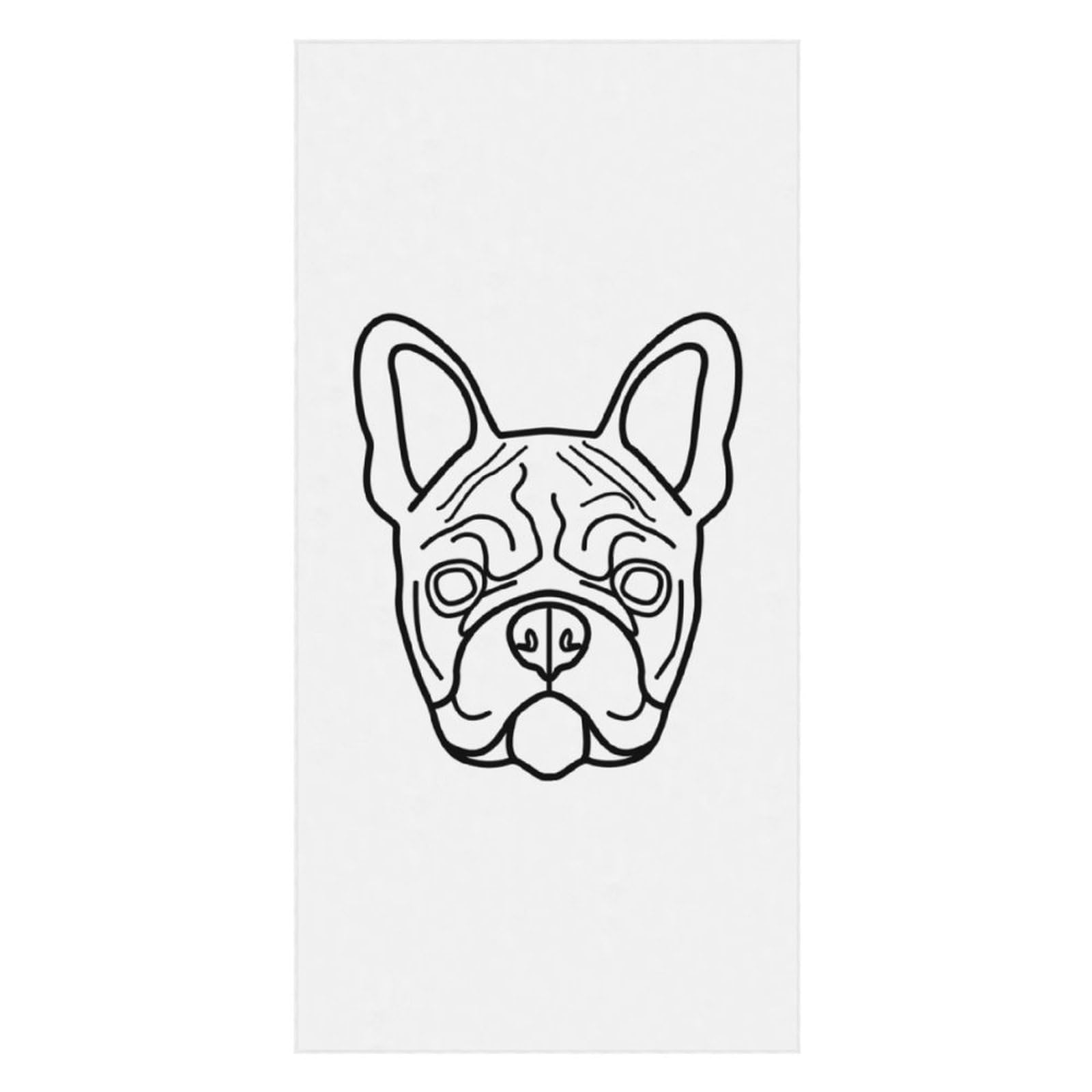 LWORZIIB Beach Towel, French Bulldog Bath Towel, Pool Towel Great for Gym Swimming 80 X 160cm
