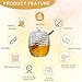 kanpura Crystal Honey Jar with 2 Dippers, Glass Dispenser Honey Pot Containers,Honey Dipper Stick and Jar Set,Handmade Beehive Honey Jar with Dipper(9oz)