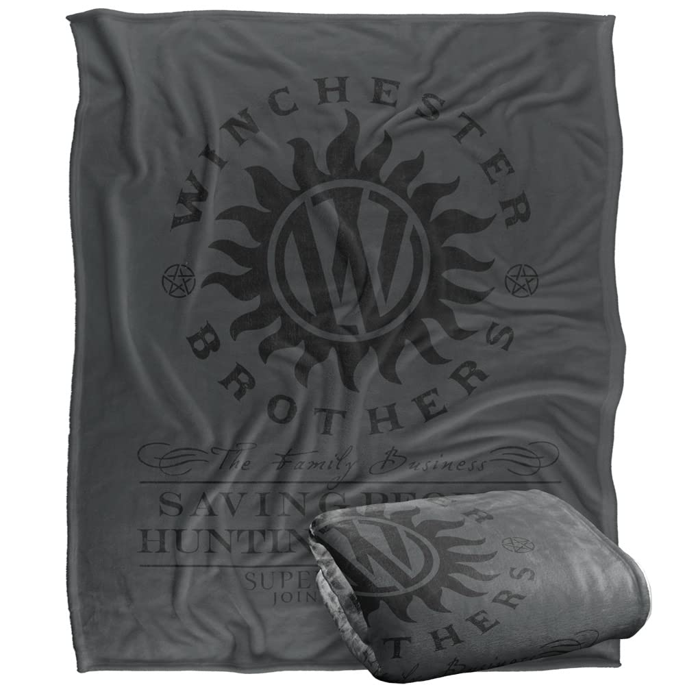 SUPERNATURAL Winchester Anti Possession Officially Licensed Silky Touch Super Soft Throw Blanket 152 x 127 cm