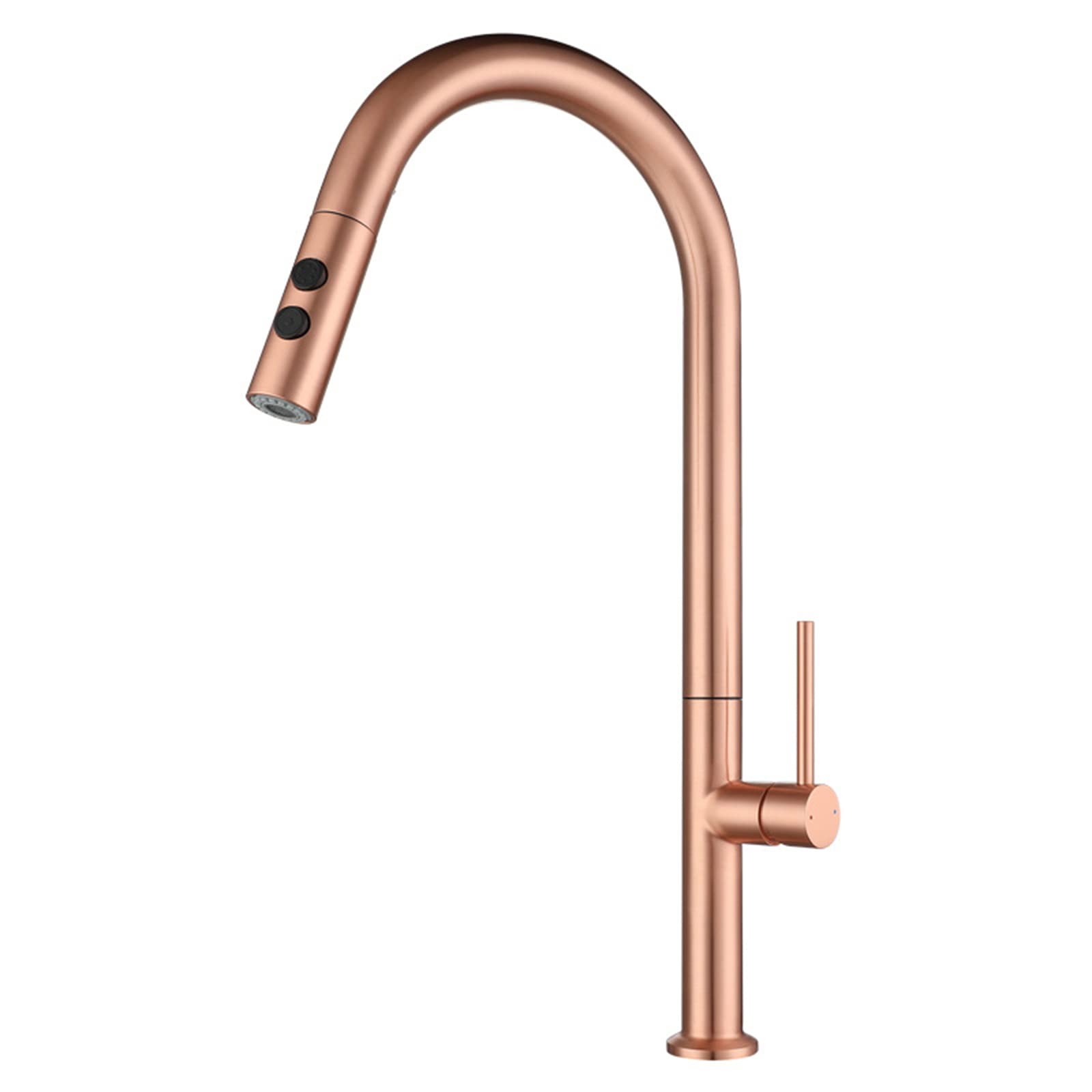 Robinet de cuisine avec douchette extractible en acier inoxydable pour eau chaude et froide