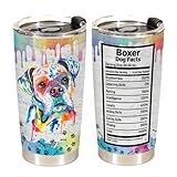 Limima Gift for Boxer Lovers – 20oz Stainless Steel Tumbler Cup Mug, Funny and Unique Gift for Boxer Dog Owners, Perfect for Christmas, Xmas, Birthday, and Anniversary Celebrations