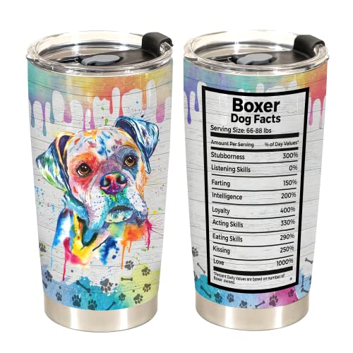 Gift for Boxer Lovers – 20oz Stainless Steel Tumbler Cup Mug, Fun...