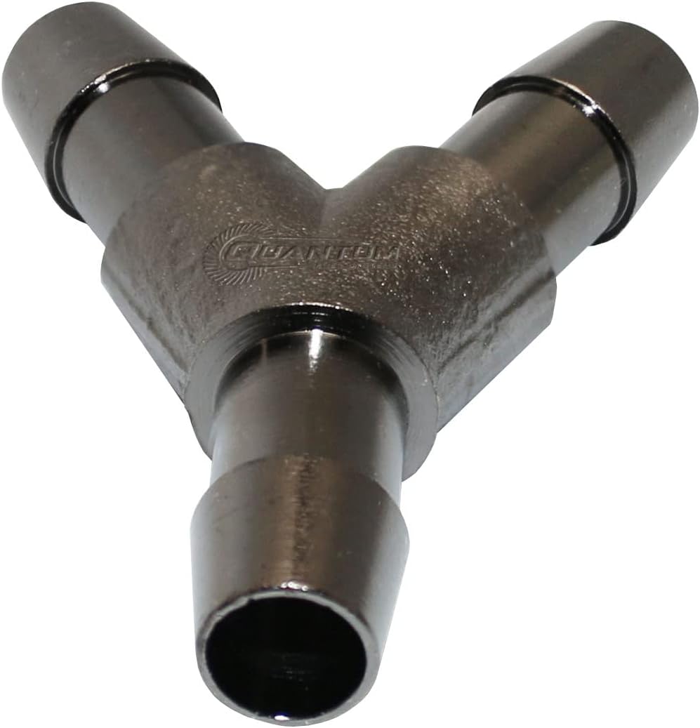 QFS 3/8 in (10mm) Metal Barbed Y-Fitting Fuel Line Splitter - E85 Compatible