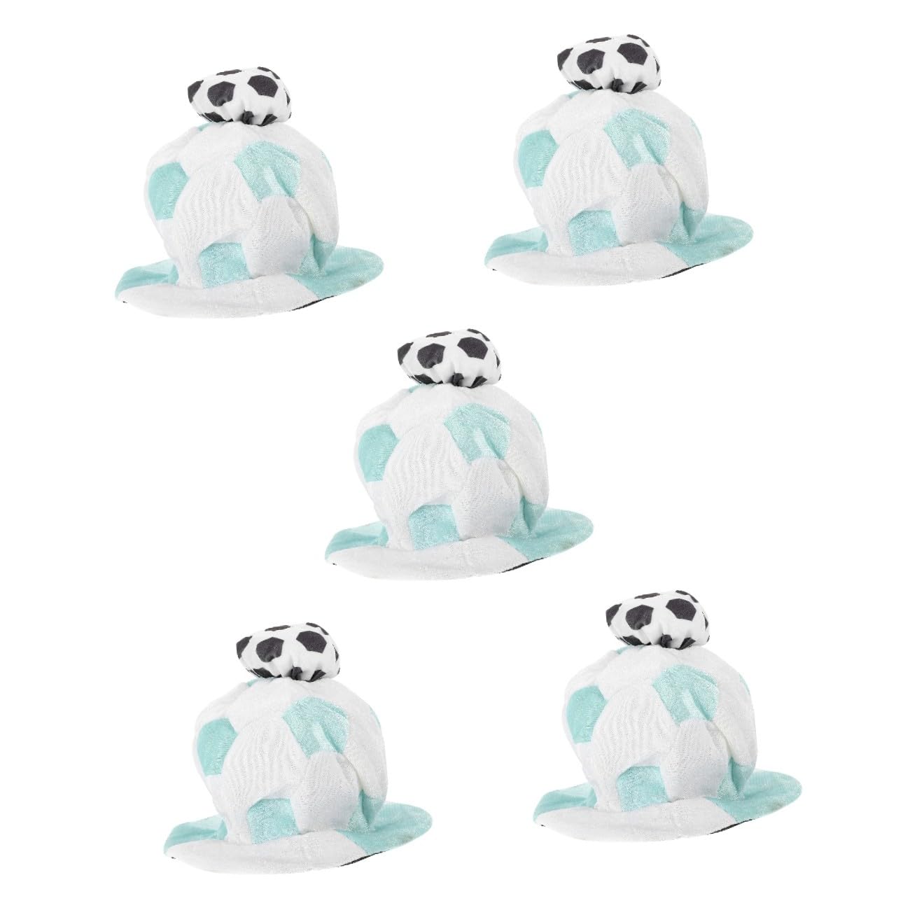 ibasenice Cappellino da Cheerleader A Tema Calcio da 5 Pezzi Realizzato per Gli Appassionati di Sport in Materiale Leggero E Flessibile Stile Squadra