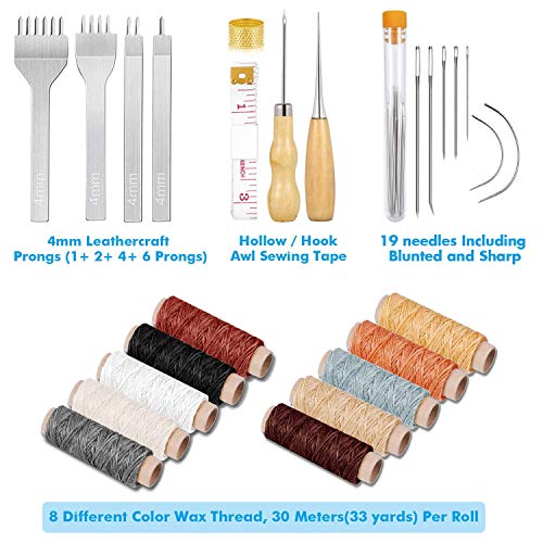 Cridoz 35 Pcs Leather Sewing Kit