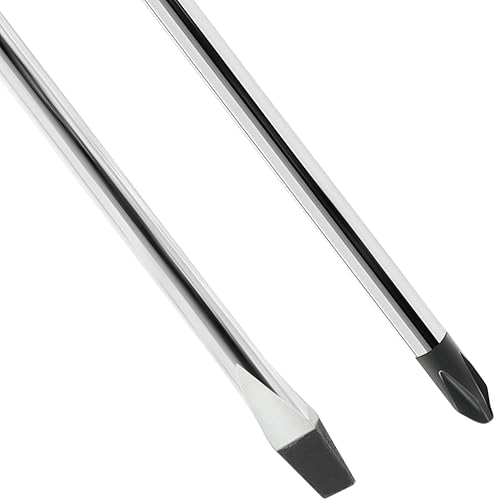 Miniatura 3 de Juego de 2 destornilladores magnéticos, eje de acero de 5 pulgadas, Phillips magnéticos de 0.197 in y puntas de cabeza plana para reparación de