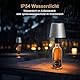 brightower LED Flaschenlampe mit RGB,5200mAh Touch Kabellose Flaschenleucht, IP54 stufenloses Dimmen Tischlampe für Restaurants im Innen- und Außenbereich, Bars, Schlafzimmer&Camping (Silber)