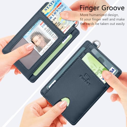 Image of FurArt Slim Minimalist Wallet RFID Credit Card Holder for Men | slim minimalist compact rfid id window thin