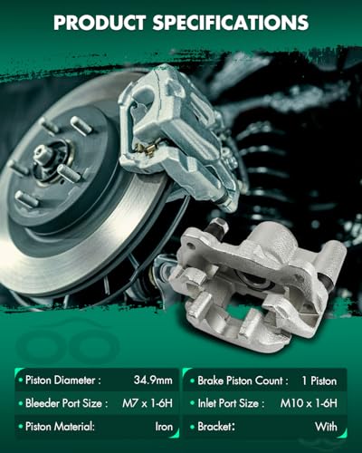 Image of SCITOO Rear Right Brake Caliper With Bracket 19B2951 Compatible For Scion tC 2005-2010