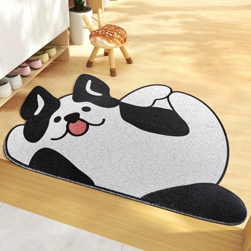 SUFUZEGA Door Mat Outdoor Indoor Welcome Mats Front Doormat Cute Funny Cat Dog Animal Non Slip Entrance Rugs for Front Door Entry Patio (Dog)