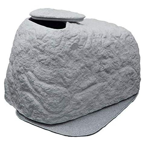 Braun GmbH Sandfilteranlage Abdeckung FLORANTIA CoverCave in grau, Sandfilter Abdeckung für Poolfilter aus hochwertigem und witterungsbeständigem PE mit naturgetreuer Steinoptik Cover