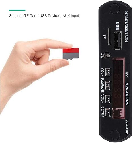 Miniatura 5 de Wendry Reproductor MP5 Bluetooth, 1280 x 720 HD reproductor MP5 SSD estéreo Bluetooth reproductor MP5 con entrada FMAUXcontrol remoto para altavoz,