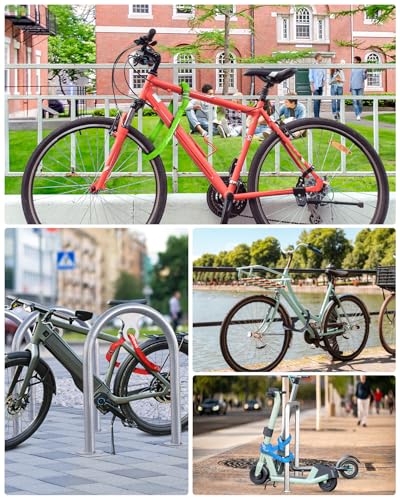 Sportneer Bike Lock: 5 Digit Combination High Security Anti Theft Bike Chain Lock - 3.2/3.6/4ft Heavy Duty Resettable Keyless Bicycle Lock for Bike, Motorcycle, Scooter, Door - 6mm Thick Green