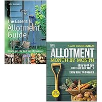 The Essential Allotment Guide By John Harrison & [Hardcover] Allotment Month By Month By Alan Buckingham 2 Books Collection Set