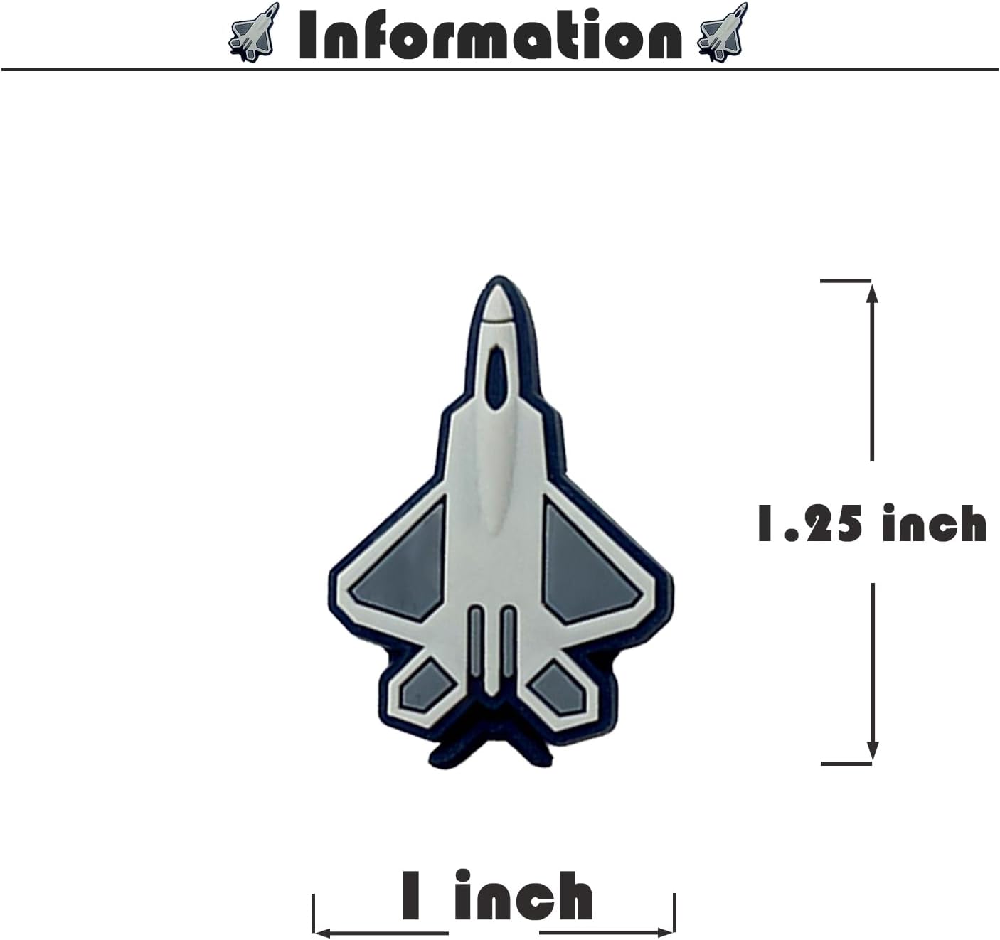 Airplane Shoe Charms ; Bomber Charms for Clog Shoes Decoration F35 Fighter Shoes Charm for Kids Adults Airplane Lover, PVC Shoe Charm Accessories Decoration Gifts 6 Pcs