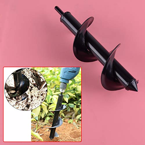Metal Black Power Electric Garden Yard Planting Planter Earth Bulb Planter Auger Spiral Post Hole Drill Bit