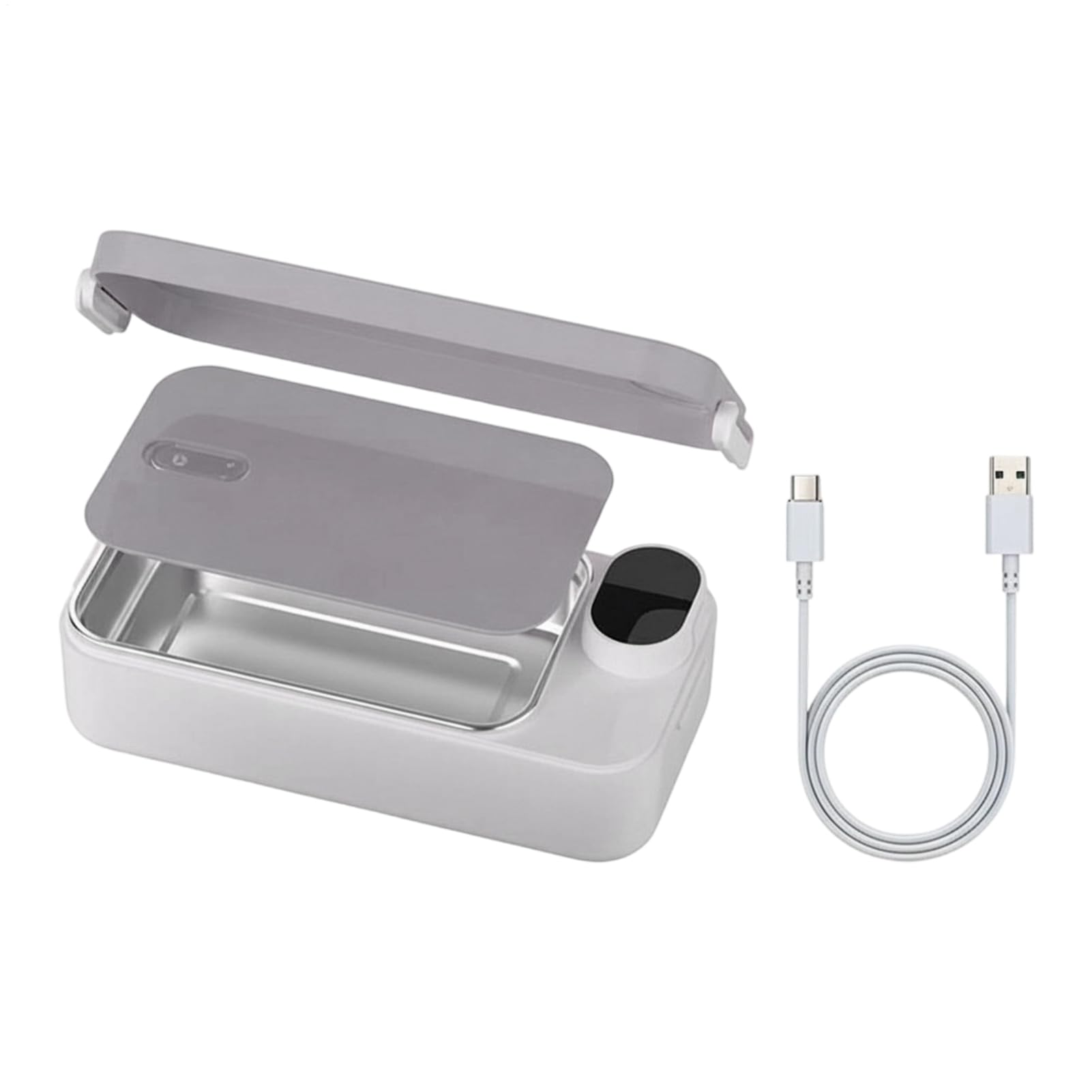Scatola Pranzo Riscaldata per Uomini Riscaldatore Ricaricabile | Scatola Termica Elettrica Portatile con Contenitore in Acciaio Inossidabile Per Ufficio Viaggio Scuola e Famiglia