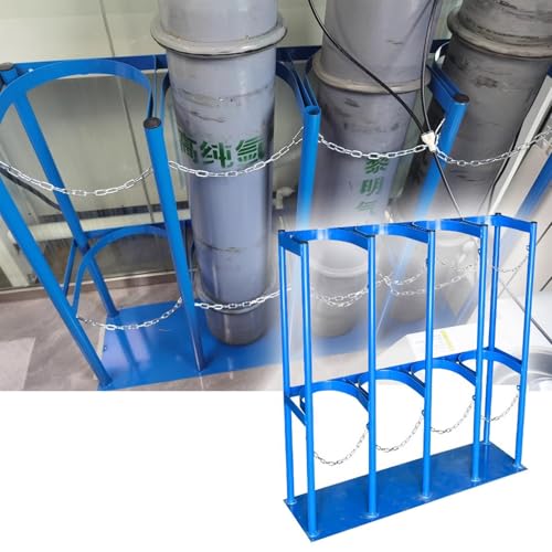 Wysoki wózek na butlę gazową ze stali na kółkach, wózek z tlenem z aluminium, do użytku wewnątrz i na zewnątrz, uchwyt na butlę gazową, uchwyt na butlę gazową do dużych obciążeń, 40 l, duży tlen