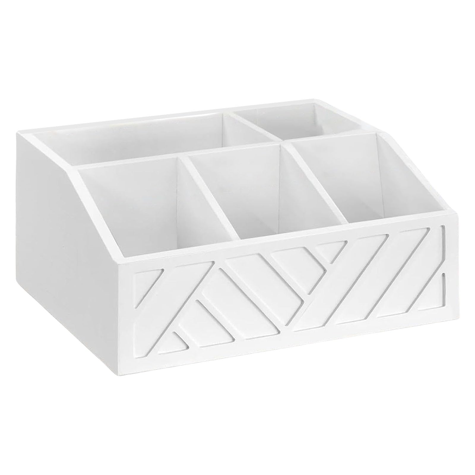 Tsophreniq Multipurpose Wood Coffee Pods Storage Basket for Kitchen Counter Featuring Unique Carving Designs and Sturdy Mats Large Capacity Coffee Storage