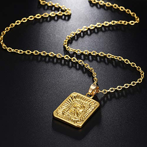 Plated Alphabet R Statement Chain Pendant Necklace