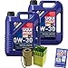 Produktbild Filter Set Inspektionspaket 10 Liter Liqui Moly Motoröl Synthoil Longtime Plus 0W-30 MANN-FILTER Ölfilter