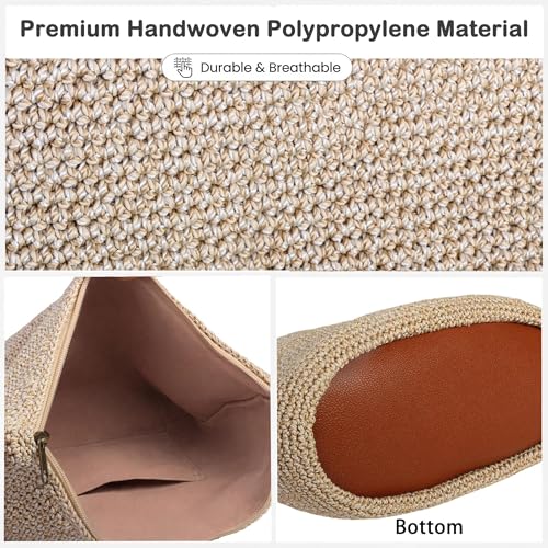 Image of Eiyye Hobo Shoulder Bag Crochet Crossbody Bags for Women Handmade Woven Bag Boho Purse for Travel & Everyday Use