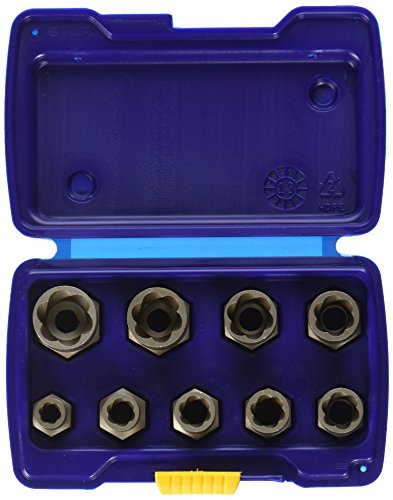 IRWIN Bolt Extractor Set, Metric, 9-Piece (54019), Blue, 9-Piece, 8mm to 19mm