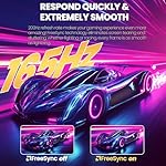 CRUA 32" Curved Gaming Monitor, 2K QHD 2560x1440P, 144Hz/165Hz Computer Monitors, 120% sRGB, FreeSync, Low Blue Light, 1800R VA Screen, HDMI 1.4/DP 1.2, Wall Mountable - Black - Image 3