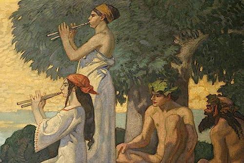 Affiche Procession de Dionysos par Ludwig Von Hofmann poster d'art mural 60x90cm
