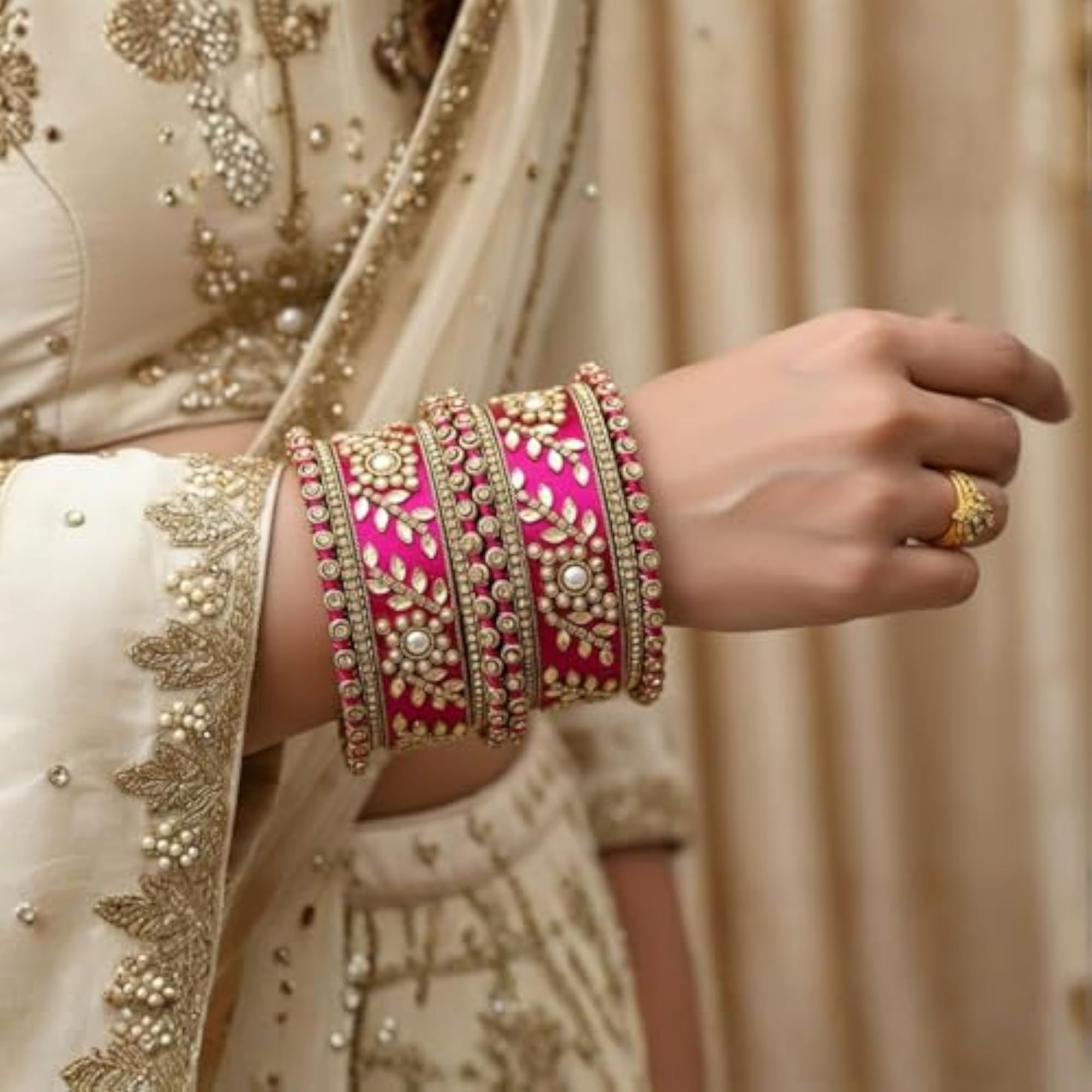 Traditional Silk Thread Bangles Chuda Bangle Set, Bridal