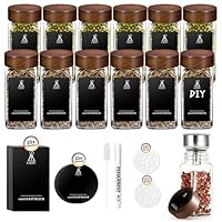 Portaspezie Per Cassetto - 24 Barattoli In Vetro Con Coperchio Legno Acacia | Organizzatore Cucina Elegante - Foto 7