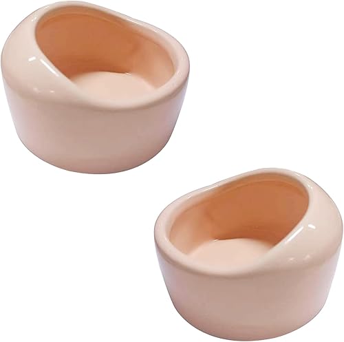 Miniatura 3 de PENCK Cuenco pequeño de cerámica para comida y agua para hámster, erizo, hurón, rata, jerbo, chinchilla, cobaya, conejo, plato de conejo,