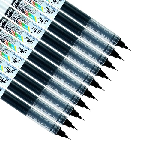 Image of JITO 0.5mm Fine Tip Roller Pen, Black Ink - Pack of 20 (10x2)