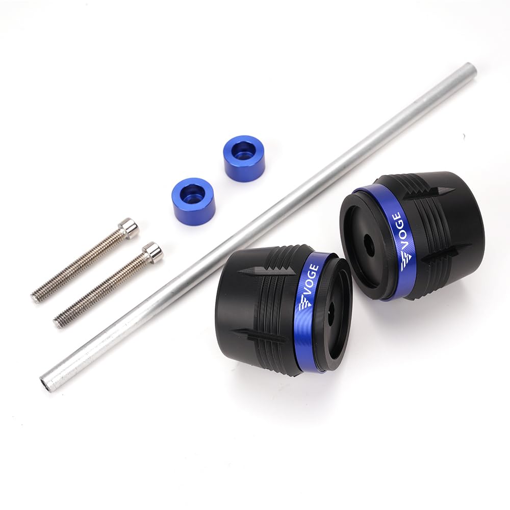 Compatible con Voge 900 525 DSX 900DSX 525DSX DSX525 DSX900 Guardabarros delantero trasero para motocicleta, horquilla, eje deslizante, protector contra choques DSX 900 525 ds900x (Azul)
