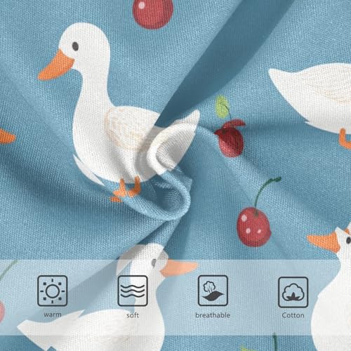 Wusikd White Ducks Girls' Underwear Cotton Red Cherries Girls Briefs Soft Toddler Underwear 2T3