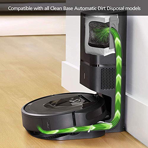 iSingo Vacuum Bags Compatible iRobot Roomba i & s Series i(7150) i7+ i7 Plus (7550) i3+(3550) i6+ (6550) i8+(8550) s9 (9150) s9 Plus (9550, 955020) Automatic Dirt Disposal Bags, 12 Pack - Thumbnail 5
