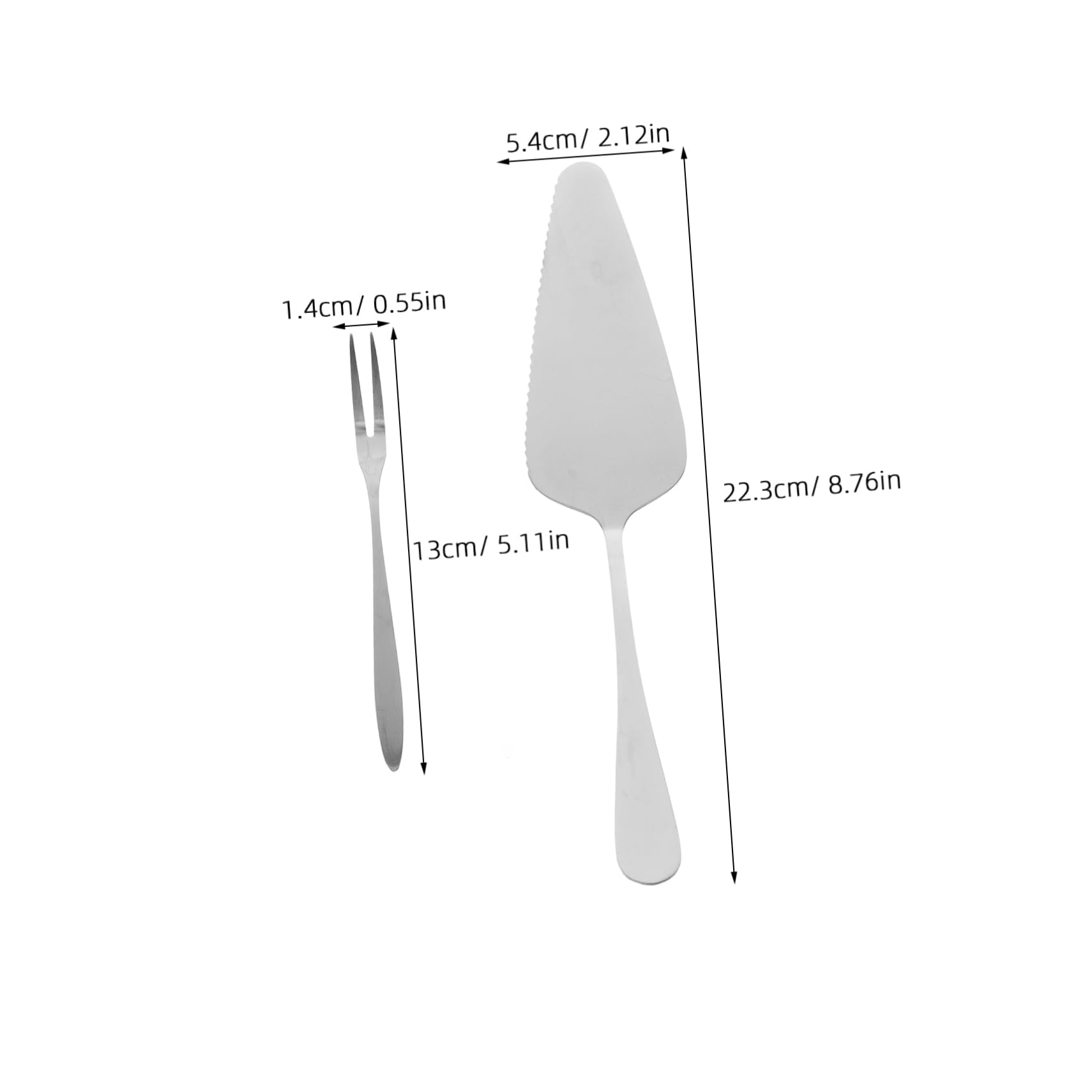 Unomor Mini Gold Forks Pastry Fork Set Stainless Steel Cake Knife Wedding Cake Serving Set