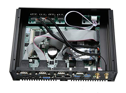 Image of KINGDEL Fanless Mini Desktop Computer Nettop with Celeron Dual Core CPU, 8GB RAM, 256GB SSD, HD Graphics, 2*NICs, 4*USB 3.0, 4*COM RS232, HD Port