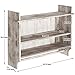 MyGift 3 Tier Wall Mounted Shabby White Washed Solid Wood Bathroom Storage Shelves, Wooden Floating Shelf Toilet Paper Holder Rack with 23 Inch Wide Towel Hanging Bar