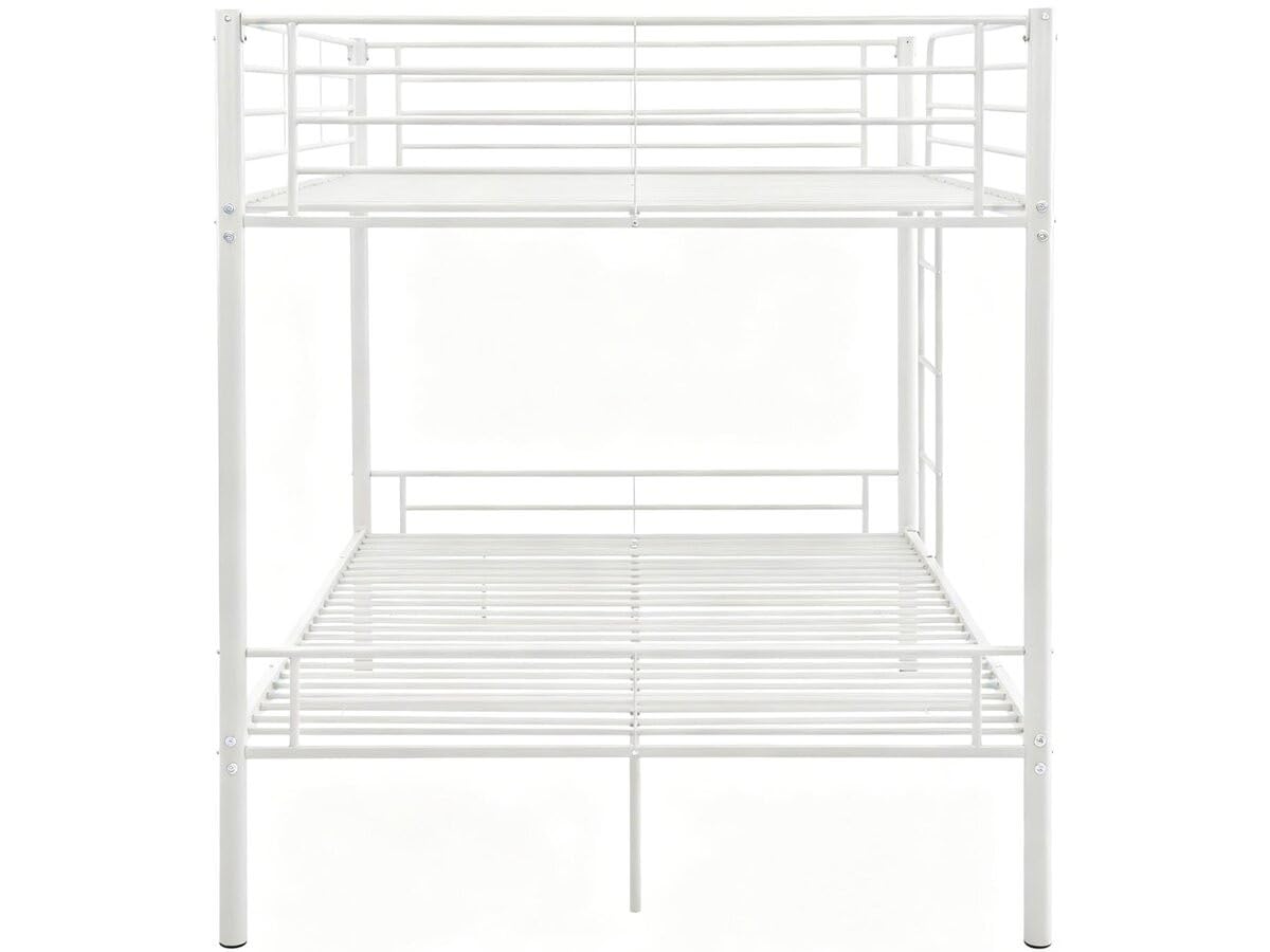 Lit double superposé avec sommier inclus "Adam" - 140 x 190 cm - Blanc