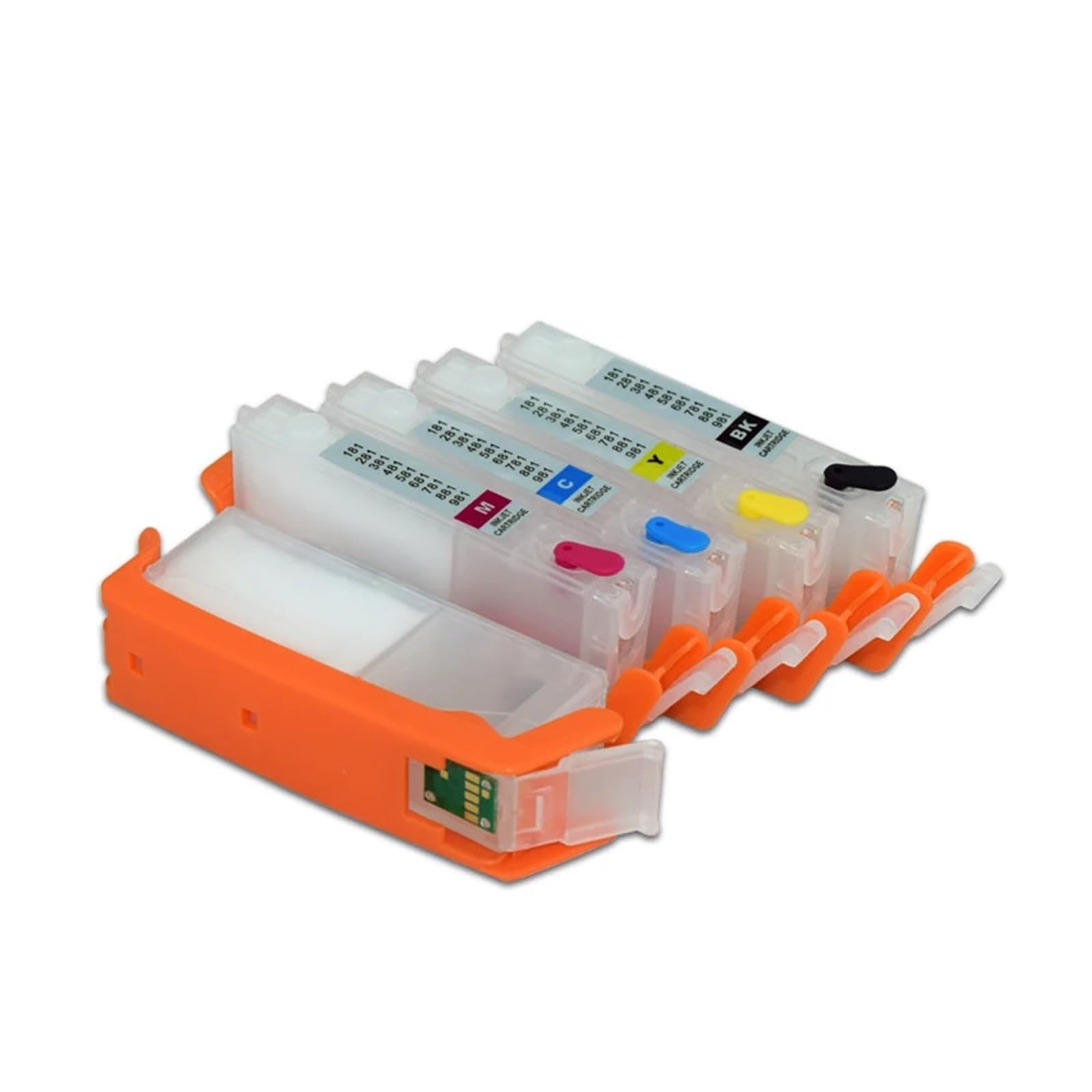 Nachfüllpatrone, kompatibel mit Canon, TS705 TR7550 TS8150 | 5 Farben, PGI-580 CLI-581, TR8550 TS6150 TS9150 TS9155, Permanentchip, leer