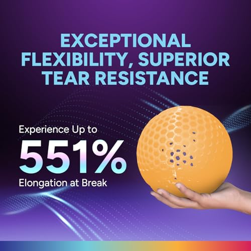 Image of OVERTURE TPU High Speed Filament 1.75mm Flexible Roll, 95A Soft 3D Printer Filament, 1kg Spool (2.2 lbs), Fit Most FDM Printer (HS TPU Luminous Orange)