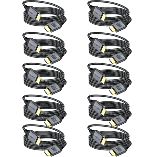 Câble HDMI 2.1 8K 3m (lot de 10) à blindage CL3 pour une installation TV et barre de son haute vitesse