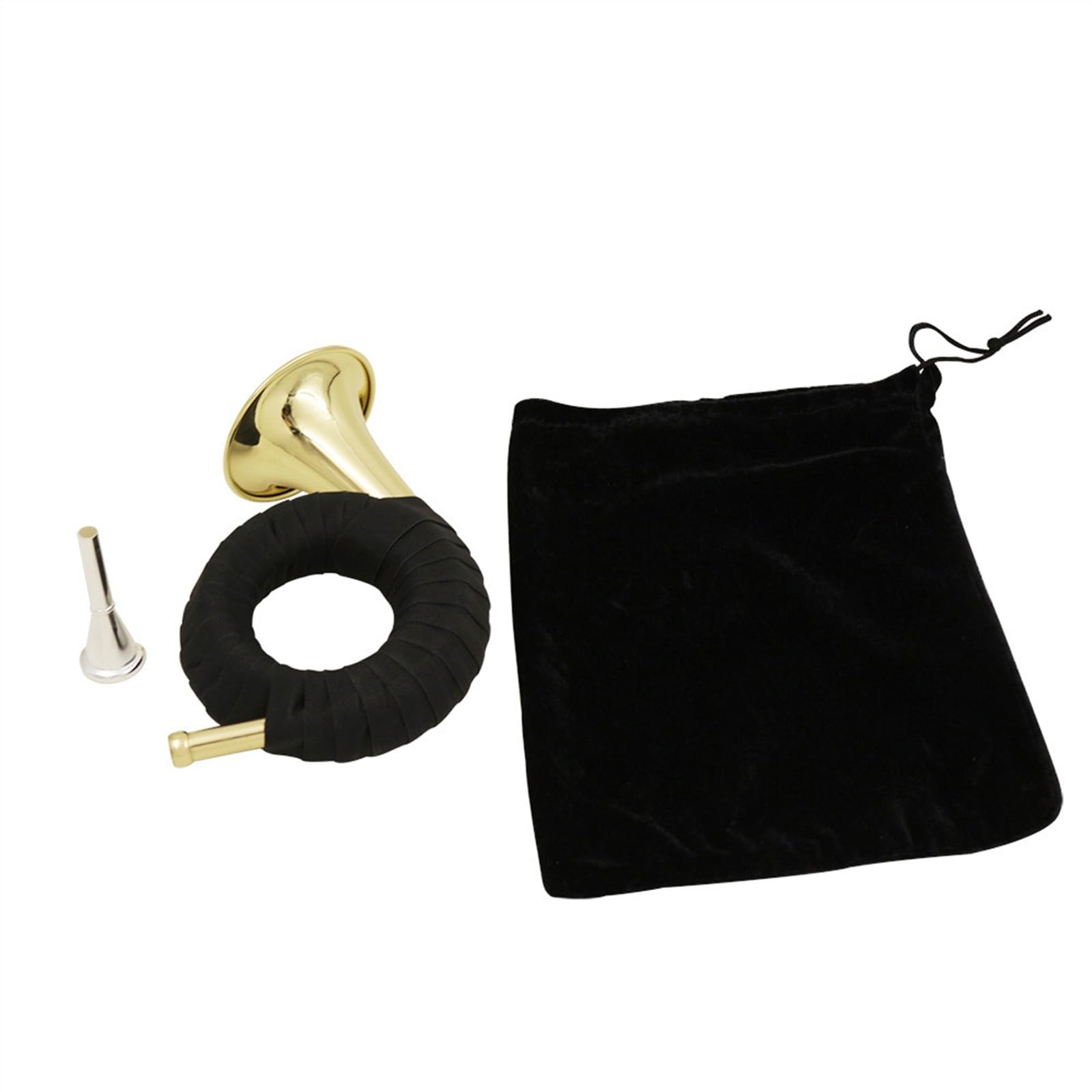 Strumento In Ottone Si Bemolle Grande Corno Da Caccia Corno Francese Corno Francese Dorato Con Supporto Kit Corno Francese